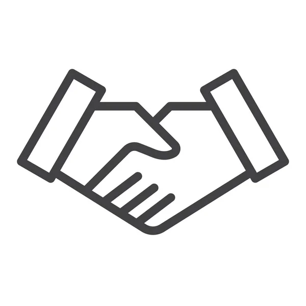 Acuerdo Negocio Acuerdo Icono Estilo Esquema — Vector de stock