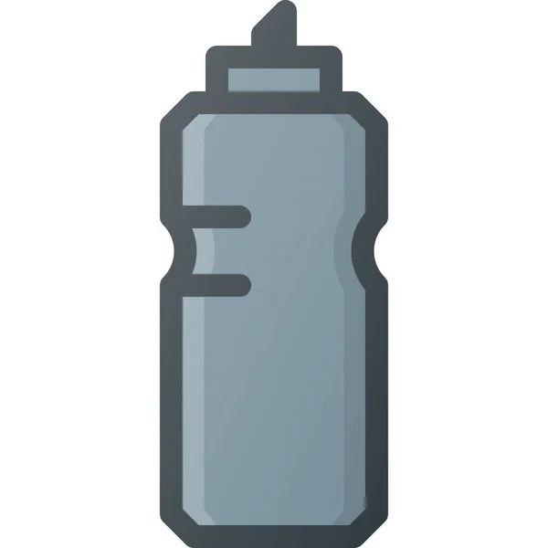 Botella Bebida Bebidas Icono Estilo Contorno Lleno — Vector de stock