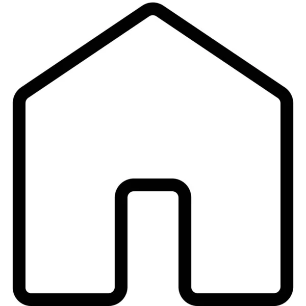 Ikon Home House Outline Dalam Gaya Outline - Stok Vektor