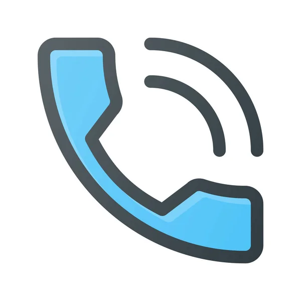 Ikona Dźwięku Rozmowy Telefonicznej Stylu Wypełnionego Konturu — Wektor stockowy