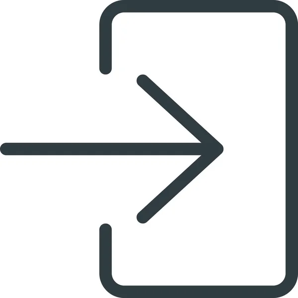 Eingabe Des Benutzeroberflächen Login Icons Outline Stil — Stockvektor