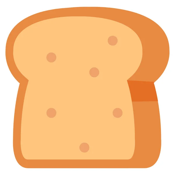 Bäckerei Brot Ikone Flachen Stil Backen — Stockvektor