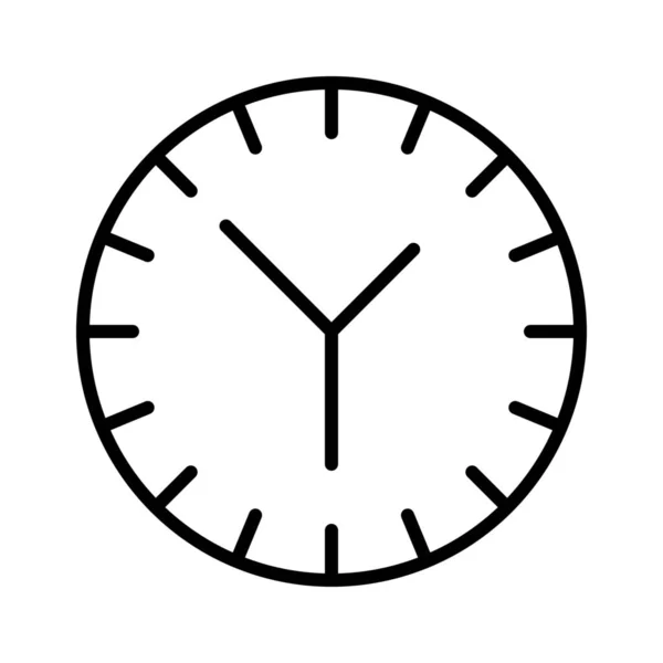 Reloj Despertador Icono Tiempo Estilo Del Esquema — Vector de stock