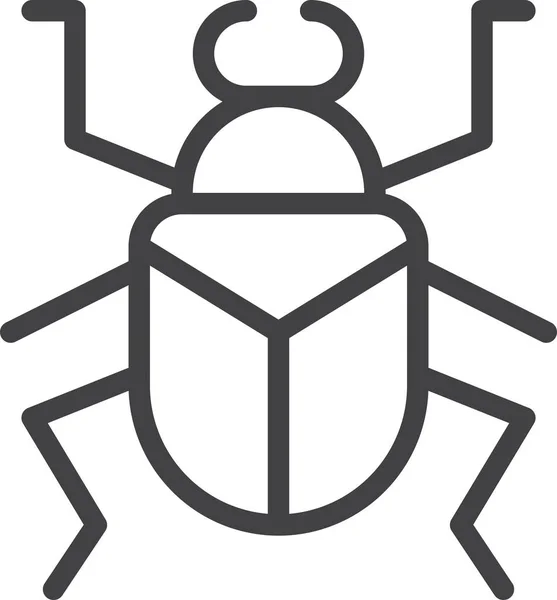 Scarabée Bug Dor Icône Dans Style Contour — Image vectorielle