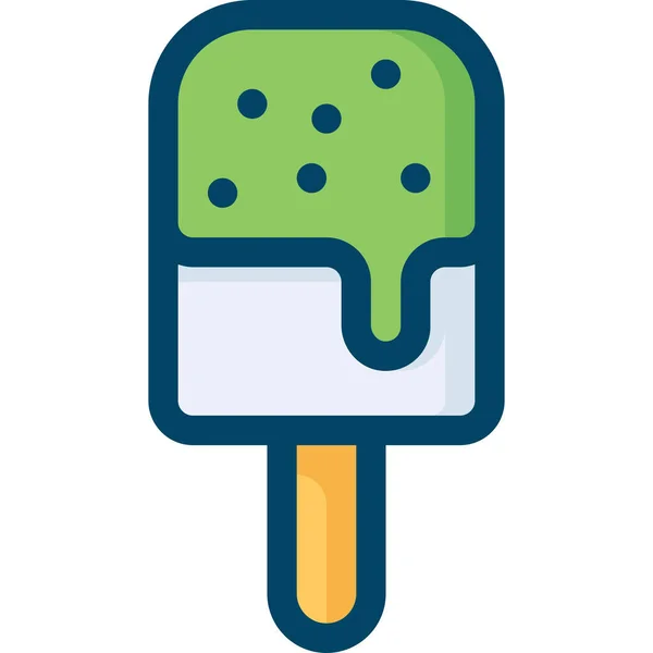 Іконка Морозива Морозива Заповненому Контурі — стоковий вектор