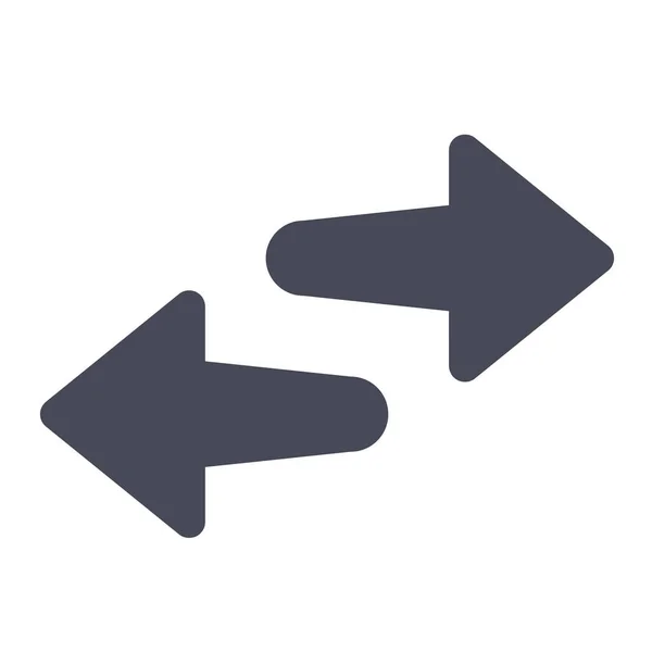 Arrows Switch Solid Icon Solid Style — Stockvector