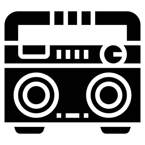 Audio Boombox Icono Electrónico Categoría Eventos Entretenimiento — Archivo Imágenes Vectoriales
