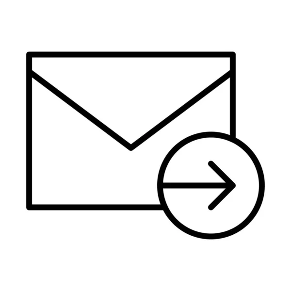 Email Φάκελο Φάκελο Εικονίδιο Στυλ Περίγραμμα — Διανυσματικό Αρχείο