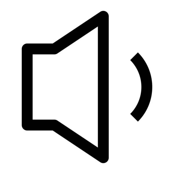 Audio Sound Symbol Outline Stil — Stockvektor