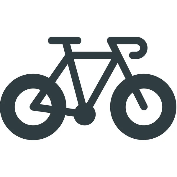 自転車輸送アイコンをソリッドスタイルで表示 — ストックベクタ