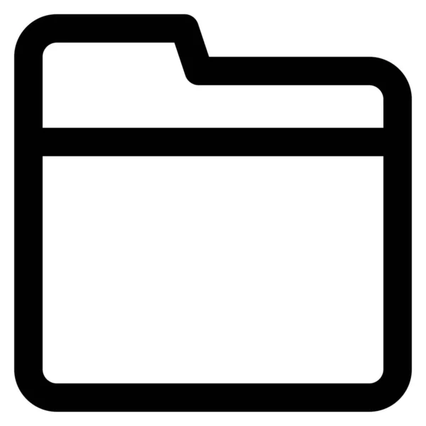 Icono Carpeta Archivo Datos Estilo Esquema — Vector de stock