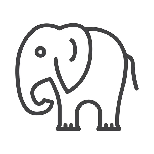 Elefante Icono Del Zoológico Salvaje Categoría Animales — Vector de stock