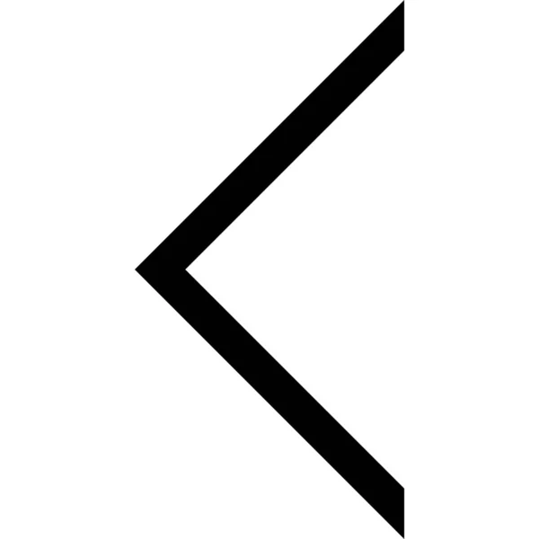 Akce Zpět Ikona Symbol Stylu Osnovy — Stockový vektor