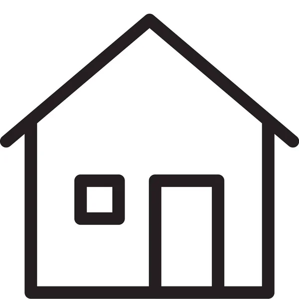 Home House Outline Symbol Outline Stil — Stockvektor