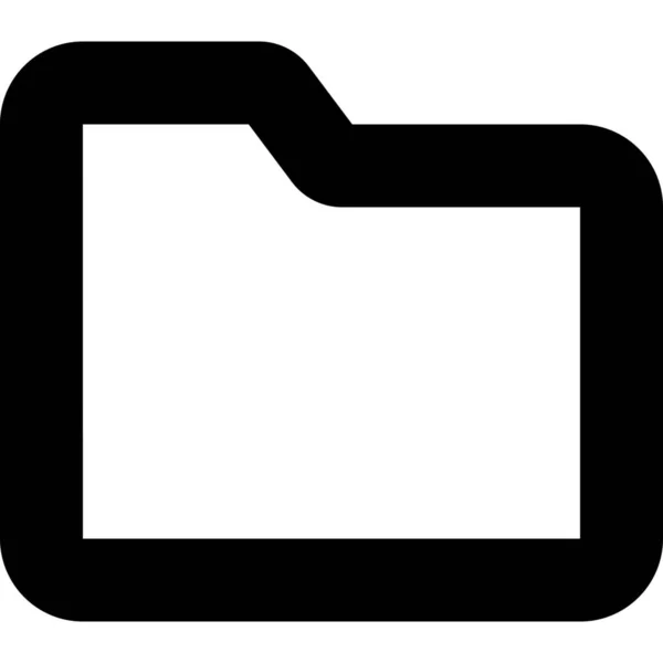 Dokument Ordner Office Symbol Outline Stil — Stockvektor