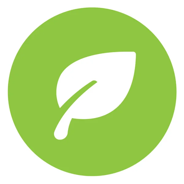 Βιο Eco Leaf Εικονίδιο Στερεό Στυλ — Διανυσματικό Αρχείο