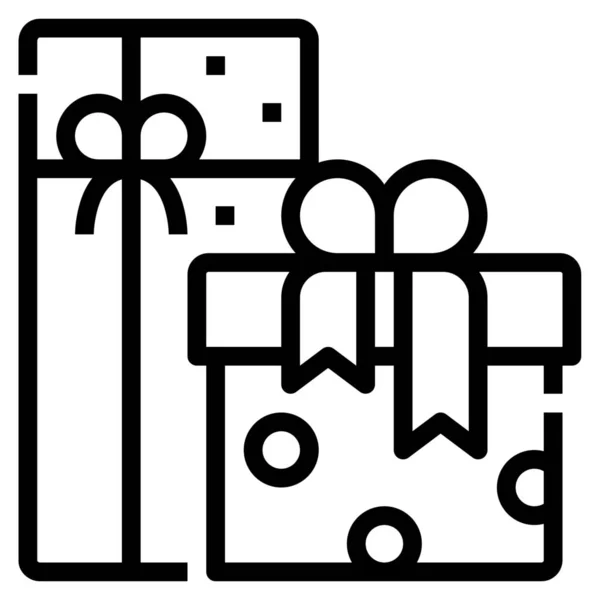 Regalo Caja Regalo Icono — Vector de stock