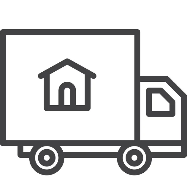 Home Delivery Truck Icon - Stok Vektor