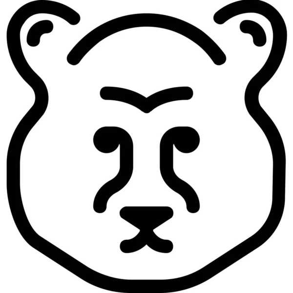 Іконка Тваринного Ведмедя Стилі Контур — стоковий вектор