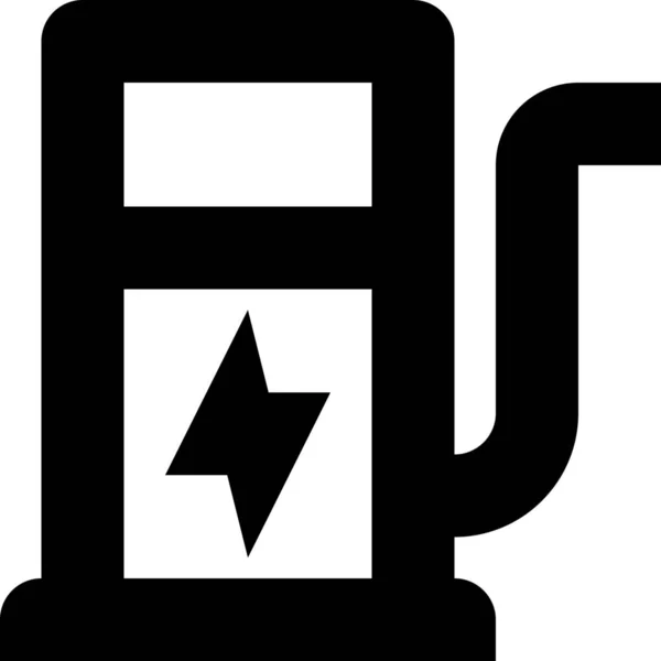 Icono Electrónico Electricidad Ecológica Estilo Esquema — Vector de stock