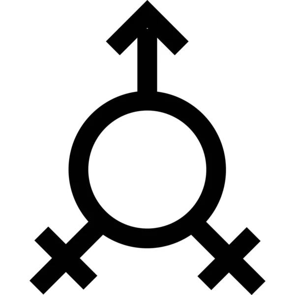 Biseksueel Vrouwelijk Geslacht Icoon — Stockvector