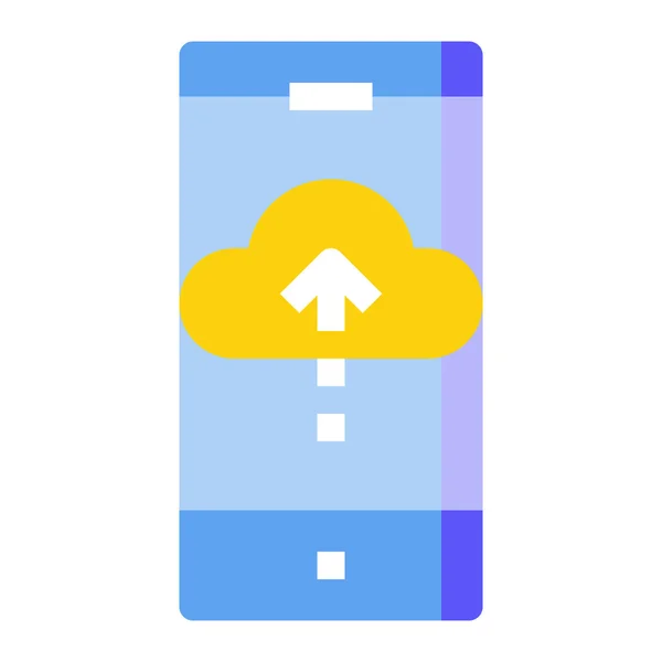 Icône Internet Cloud Computing Dans Style Plat — Image vectorielle