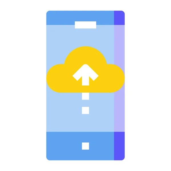 Ikona Internetu Cloud Computing Płaskim Stylu — Wektor stockowy