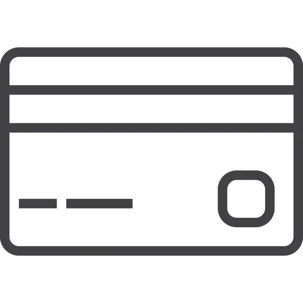 Card Credit Pay Icoon Contourstijl — Stockvector