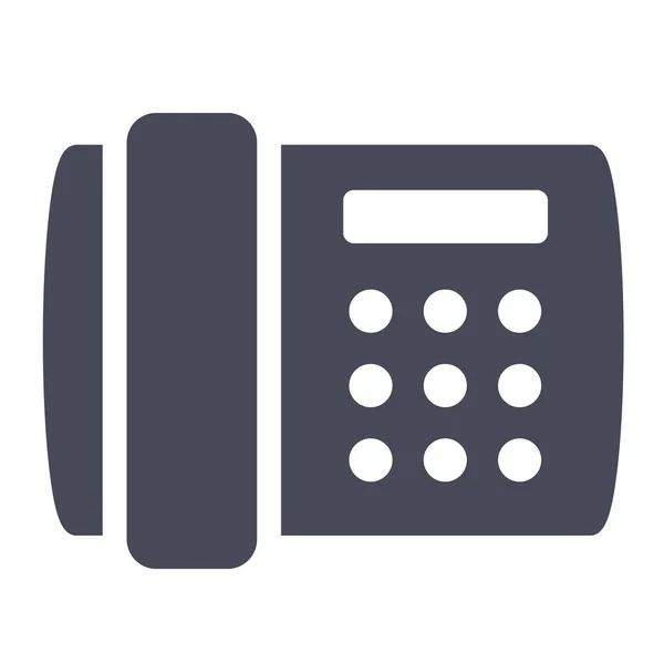 Call Contact Phone Icon Solid Style — Stock Vector