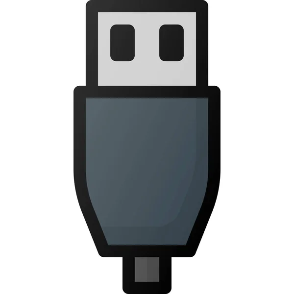 Usb Cable Icon Icon — ストックベクタ