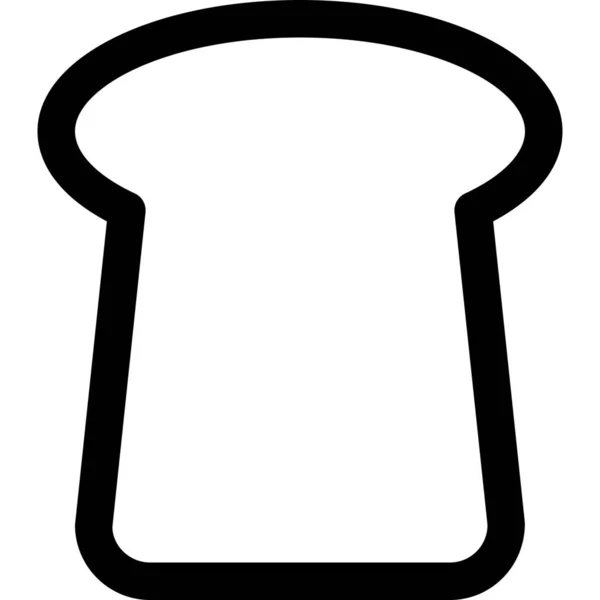 Panadería Pan Icono Comida Estilo Del Esquema — Vector de stock