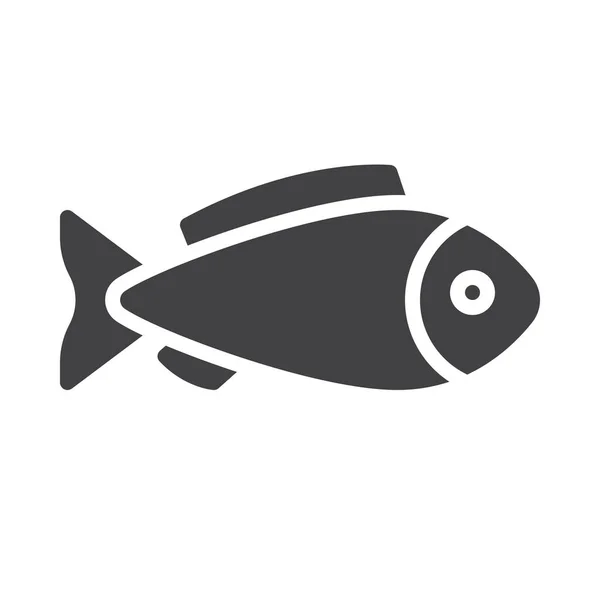 Peixe Ícone Frutos Mar Alimentos — Vetor de Stock