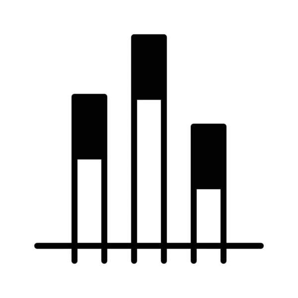 Analytics Diagramm Finanz Ikone Soliden Stil — Stockvektor