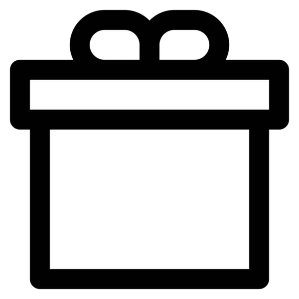 Icono Regalo Caja Estilo Esquema — Vector de stock