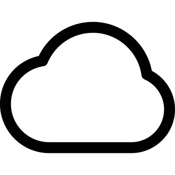 Icono Documento Nube Copia Seguridad Estilo Esquema — Vector de stock