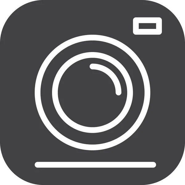 Camera Solid Mixed Icon Solid Style — Wektor stockowy