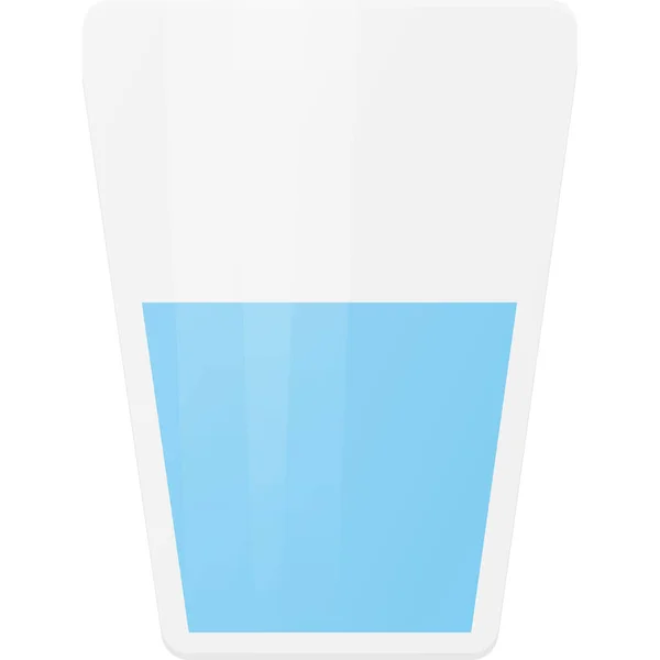 Drank Drank Glas Icoon Platte Stijl — Stockvector