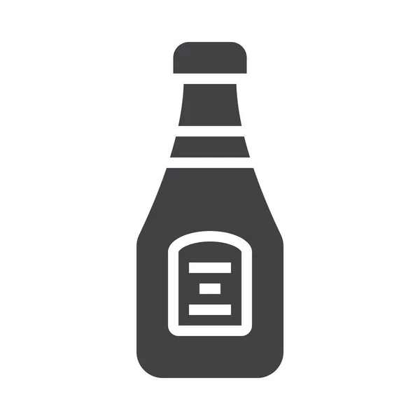 ボトル調理ケチャップアイコン フード ドリンクカテゴリー — ストックベクタ