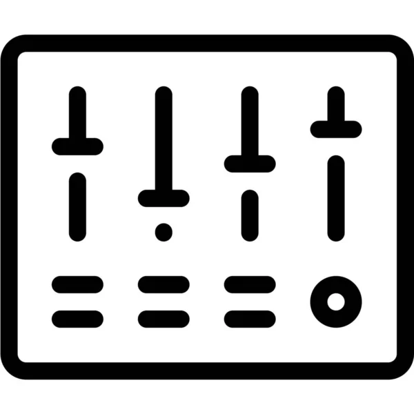 Icono Configuración Del Panel Control Estilo Esquema — Vector de stock