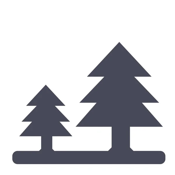 Forest Tree Trees Icon Solid Style — Image vectorielle