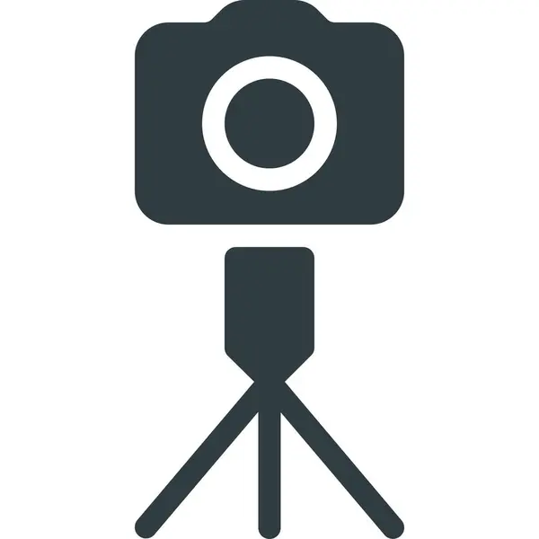 Câmera Fixar Segurar Ícone Estilo Sólido — Vetor de Stock