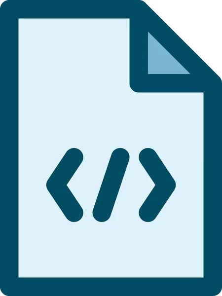 Code Css Document Icon Flat Style — 스톡 벡터