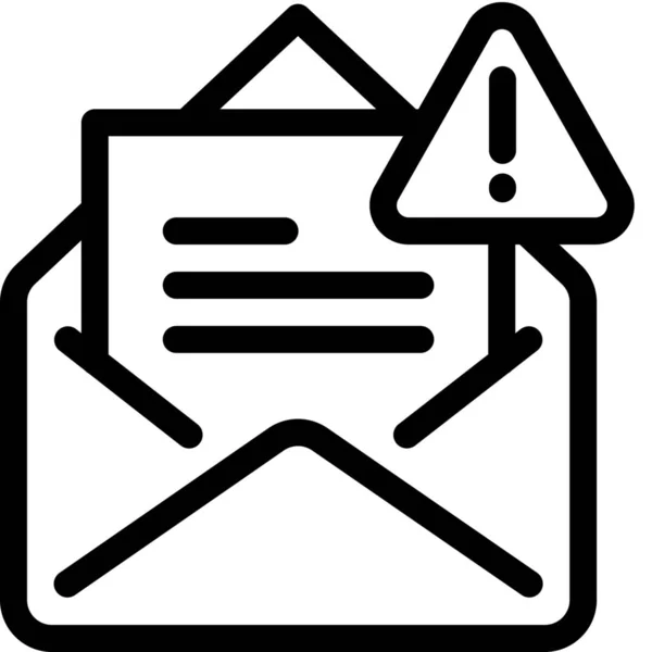 Boîte Réception Lettre Mail Icône Dans Style Contour — Image vectorielle