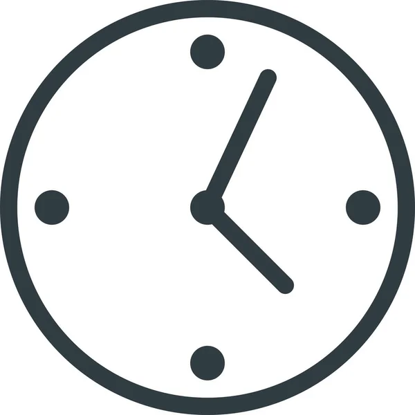 Cronometro Orologio Icona Del Tempo Stile Outline — Vettoriale Stock