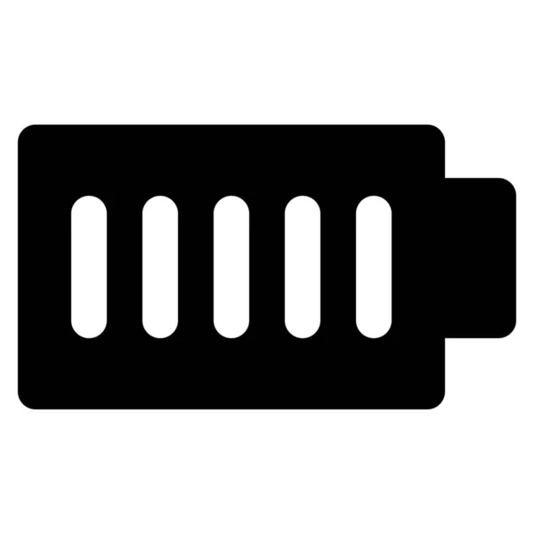 Batterij Brandstof Vol Pictogram Solid Stijl — Stockvector