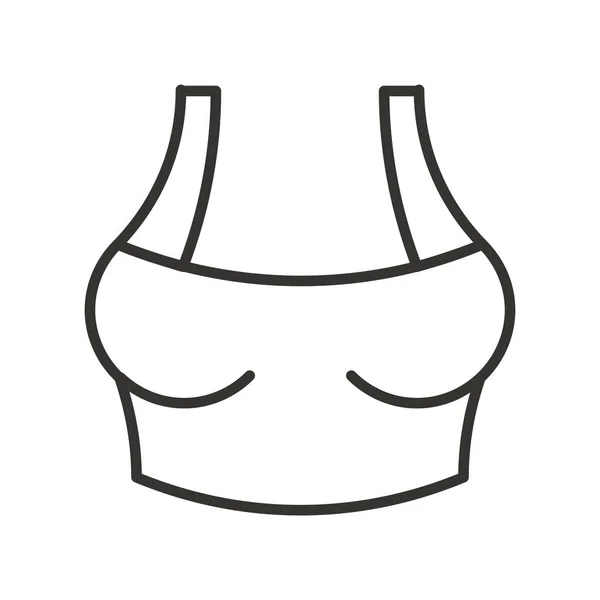 Ropa Ropa Icono Femenino Estilo Del Esquema — Vector de stock