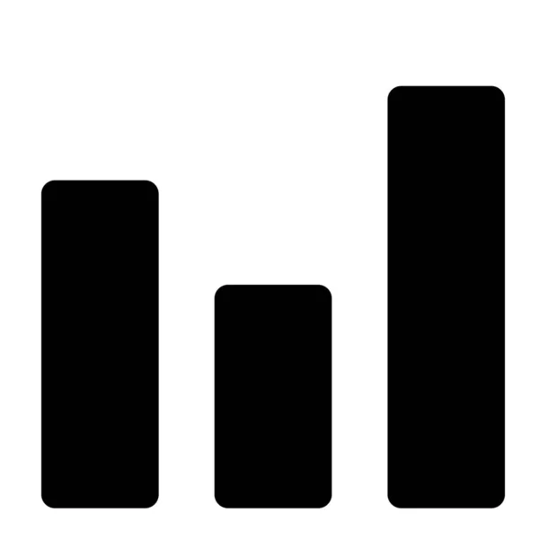 Balkendiagramm Symbol Soliden Stil — Stockvektor