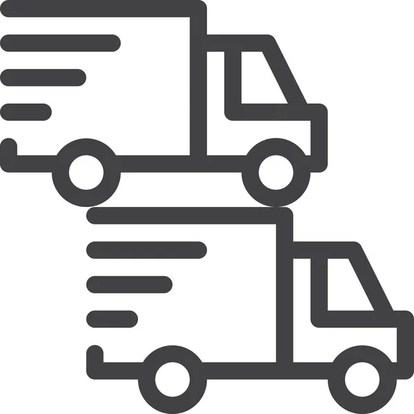 Livraison Logistique Icône Expédition Dans Style Contour — Image vectorielle
