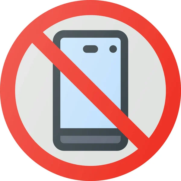 Trovare Nessuna Icona Del Telefono Stile Contorno Riempito — Vettoriale Stock