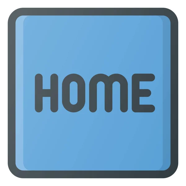 Home Teclado Tipo Icono Estilo Contorno Lleno — Vector de stock